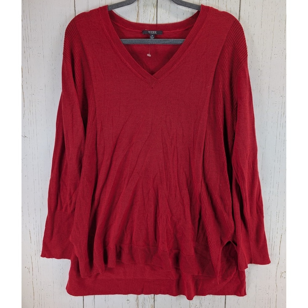 NYDJ Size‎ Medium Womens Red Long Sleeve Top